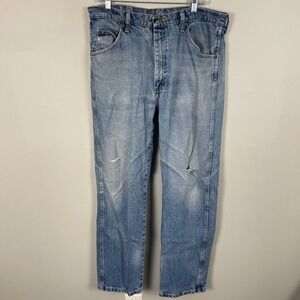 Wrangler Jeans Mens 36x32 Light‎ Blue Regular Fit